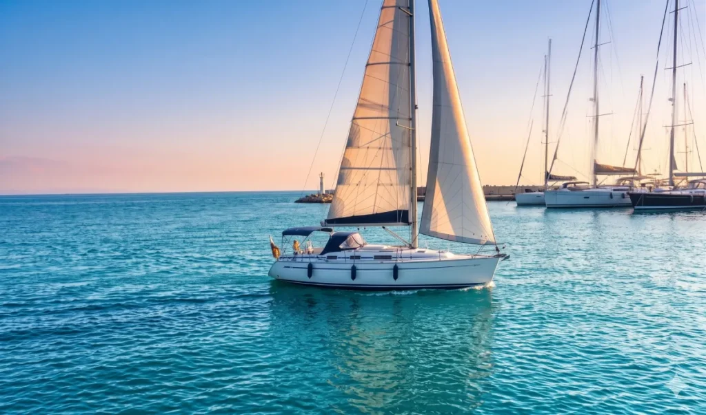 Jacht wracający z rejsu